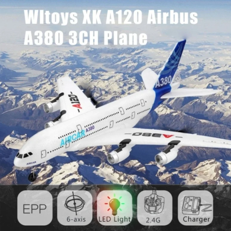 Wltoys XK A120 Airbus A380 модель самолета с дистанционным управлением 2 4G 3CH EPP RC самолет
