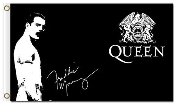 

3x5ft Queen FLAG BANNER Freddie Mercury design printing 3x5ft posters polyester flags fabric bar decoration