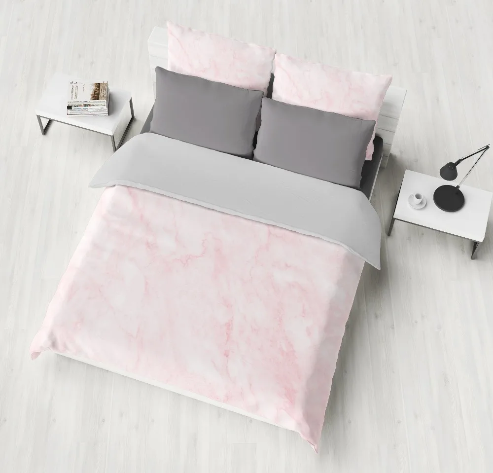 Home Textile fashion fresh Bedding Sets bule white flowers lilacs Pastoral style 3pcs Duvet Cover Soft Polyester bedclothes | Дом и сад