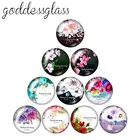 Спасибо, любовь, цветы, узоры, 10 шт., Смешанные 12 мм18 мм20 мм25 мм, круглые фото, демонстрационные стекла, кабошон, плоская задняя сторона, фурнитура для изготовления