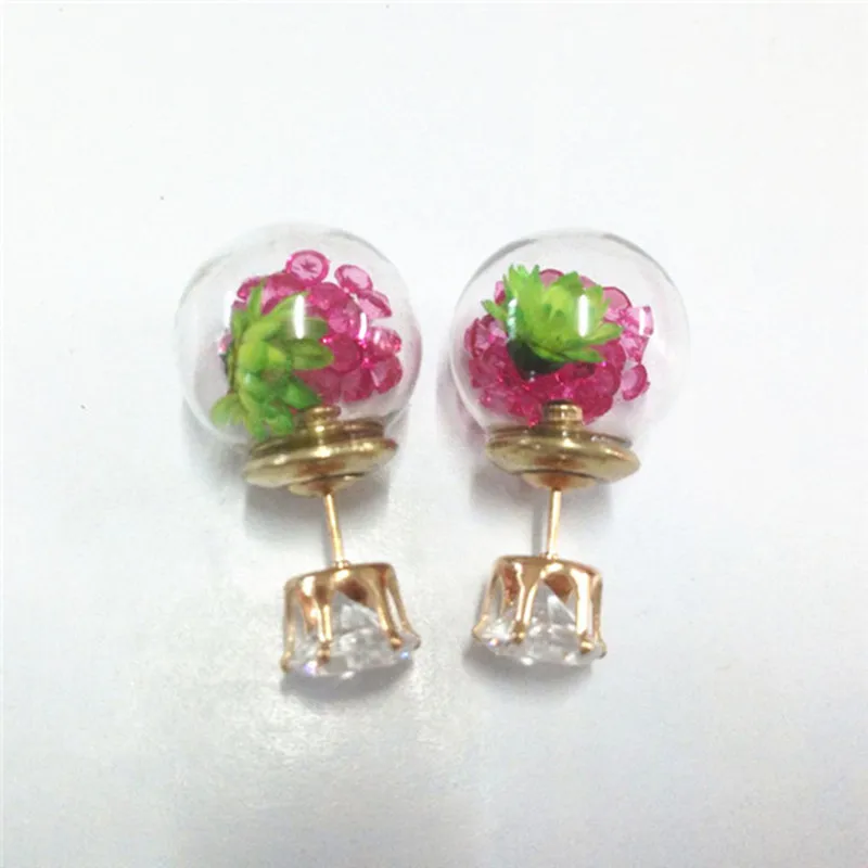 Женские Двухсторонние серьги гвоздики модные брендовые ювелирные изделия со