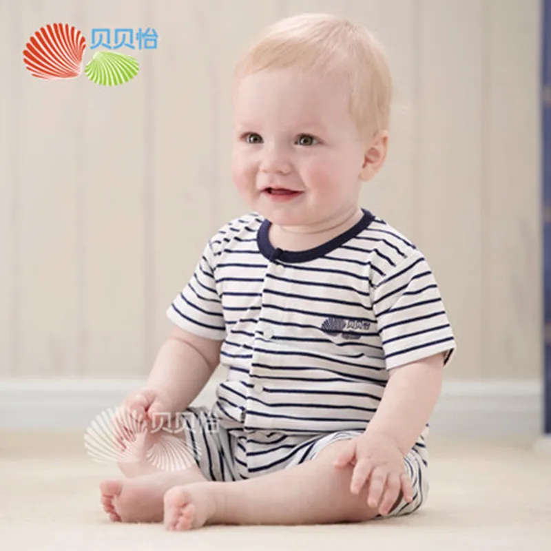 

Новое поступление, детские комбинезоны, 4 цвета, 100% хлопок, Одежда для новорожденных, летние полосатые боди с короткими рукавами, одежда для ...