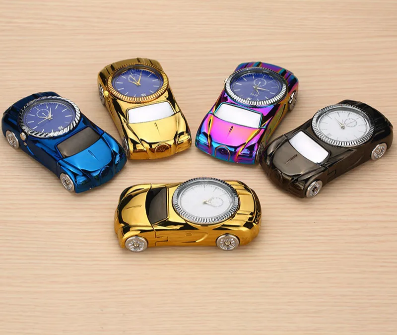 Creative Sports Car Shape with Watch Function Windproof Electronic Cigar Lighter Personality Rechargeable USB | Дом и сад