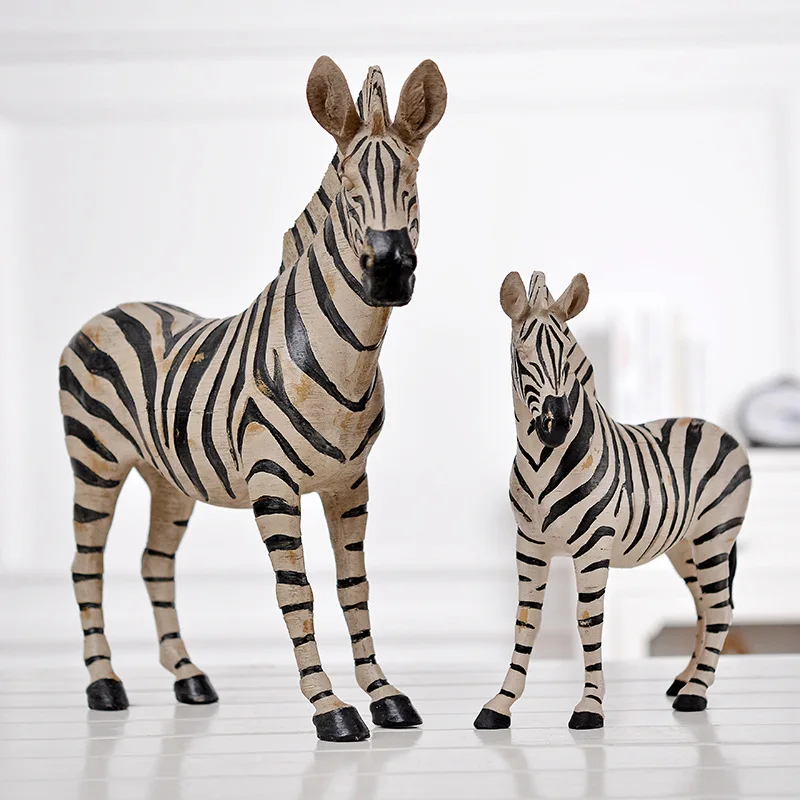 American country style cerative zebra crafts Home Furnishing soft decorative resin handicraft model room window decor | Дом и сад
