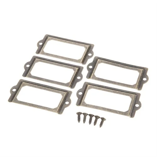 

Металлические рамки для этикеток, античная бронза, цинковый сплав, 5 шт.