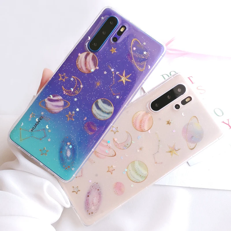 Чехол для телефона huawei P10 P20 Lite Pro эпоксидная Планета Звезда Мягкий ТПУ чехол для huawei mate 10 20 Pro Lite Honor 8 9 10 fundas