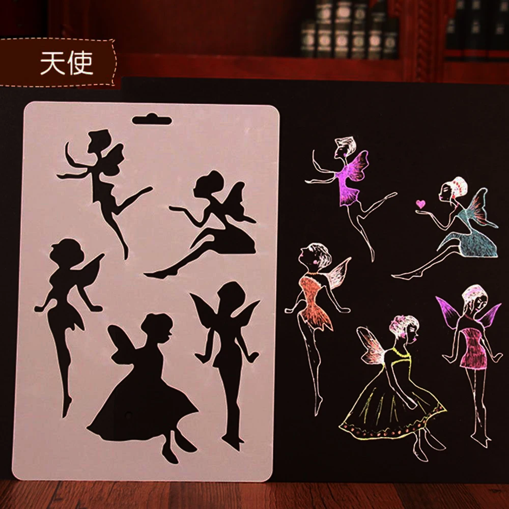 

Pop Kids Drawing Painting Templates Educational Toys DIY Animal Flower Scrapbooking Stencils Stationery School Supplies Kid Gift