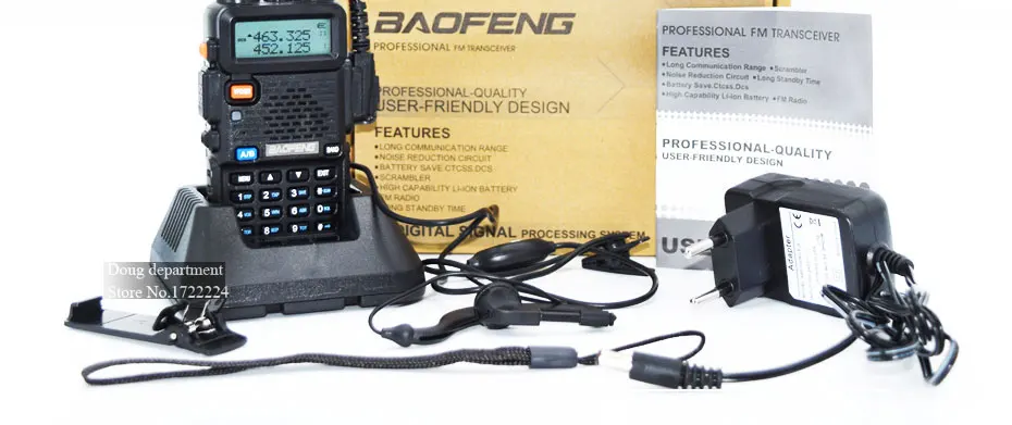 10 шт портативная рация Baofeng uv 5r CB радио Двухдиапазонная 136-174 МГц/400-520 МГц портативная 128 CH двухсторонняя радиостанция UV-5R радиостанция