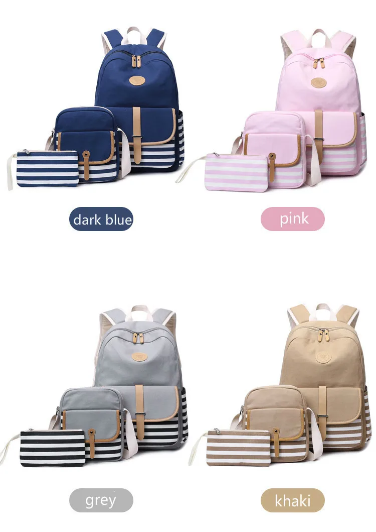 Tourya 3 шт./компл. модный Холст Женский Рюкзак Bookbag Ноутбук Колледж Bagpack Путешествия Рюкзак Школьная Сумка для подростков девочек