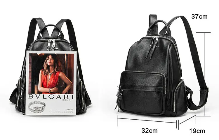 

Genuine Leather Backpack European and American quality men backpack shoulder bag Schoolbag computer bag women backpack