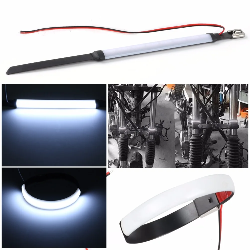 KEYECU 2x White Motorcycle Fork Turn Signal/Running Light Kit w/ For Bike | Автомобили и мотоциклы