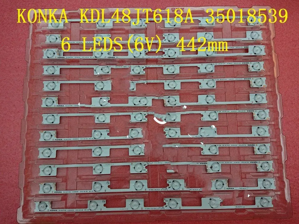 50Pieces/lot original new LED backlight bar strip for KONKA KDL48JT618A/ KDL48SS618U 35018539 6 LEDS(6V) 442mm