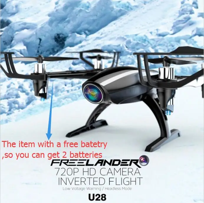 Свободная дополнительный аккумулятор Радиоуправляемый Дрон U28 2 4 г 6 осей