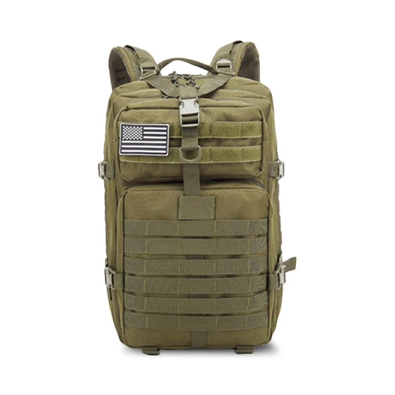 Arm-Green 45L большой емкости мужские армейские тактические рюкзаки военные штурмовые Сумки на открытом воздухе 3P EDC облегченная модульная система переноски снаряжения пакет для треккинга кемпинга охоты сумка - Цвет: Arm-Green