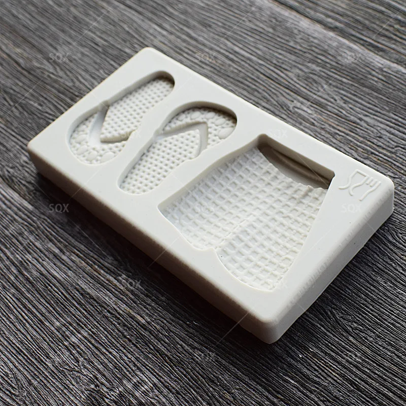 Тапочки шорты помадки формы для выпечки торта силиконовые инструменты украшения