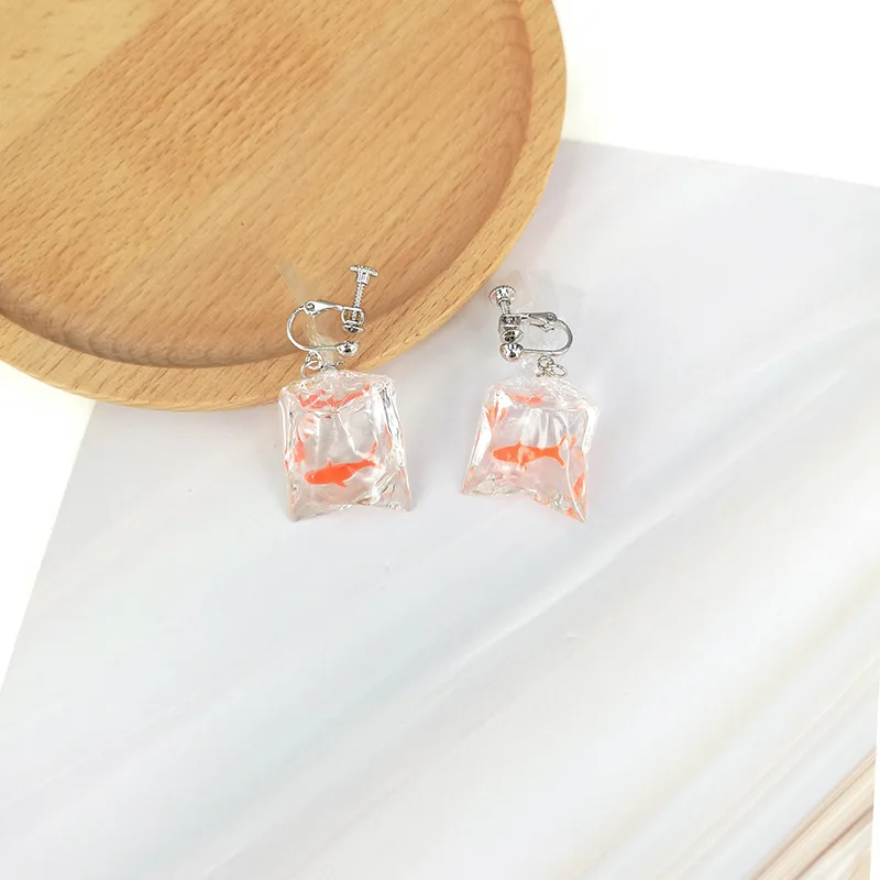 Корейские серьги с забавным темпераментом простые клипсой для ушей женские