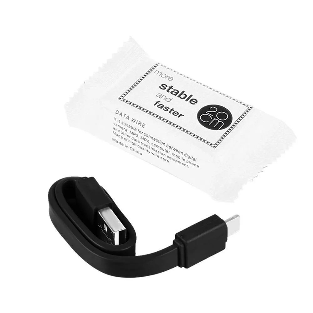 Кабели для передачи данных CARPRIE 20 см короткий плоский зарядный шнур MICRO USB кабель