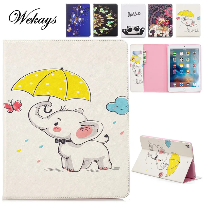 

Wekays For Apple IPad 9.7 inch 2018 Cartoon Butterfly Leather Fundas Case sFor Coque IPad 9.7 inch 2017 A1822 A1823 Cover Cases