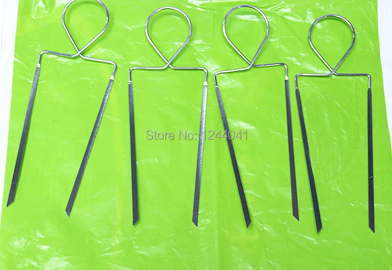 Постный плоты двойной широкий шпажки 8 дюймов Нержавеющая сталь Twin Skwers гриль