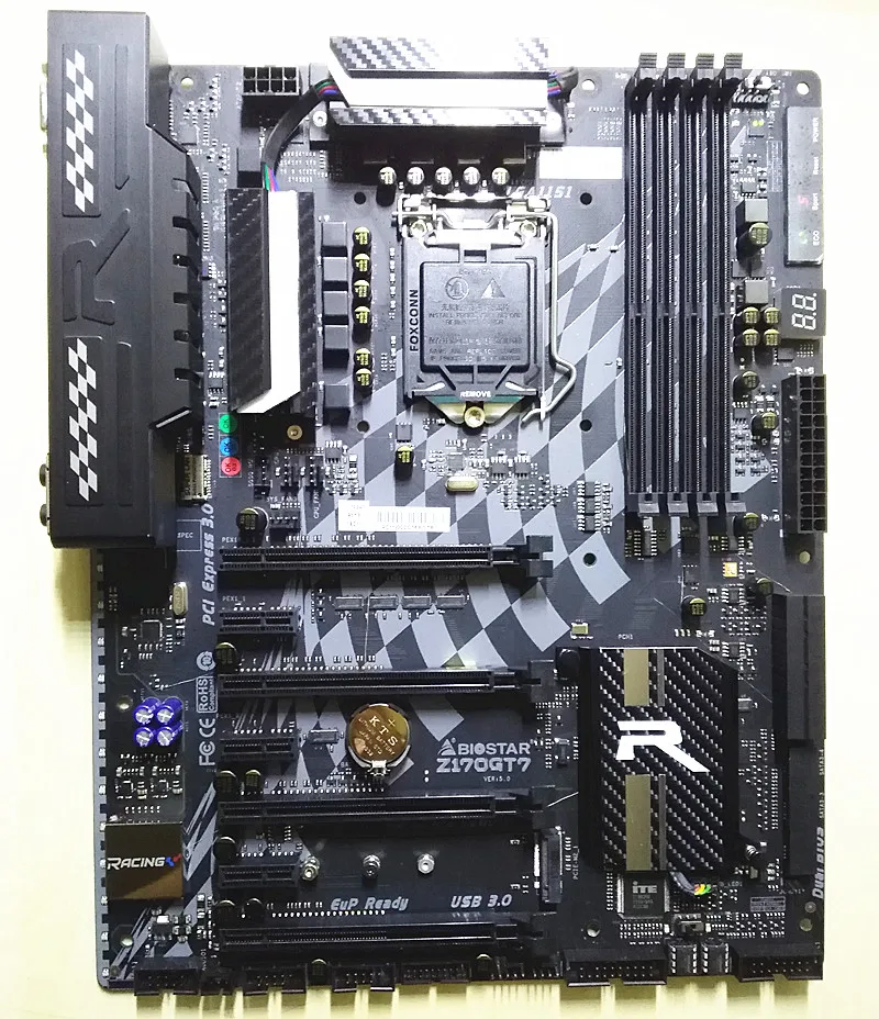 Оригинальная б/у настольная материнская плата для BIOSTAR Z170GT7 Z170 LGA 1151 DDR4 64G SATA Express