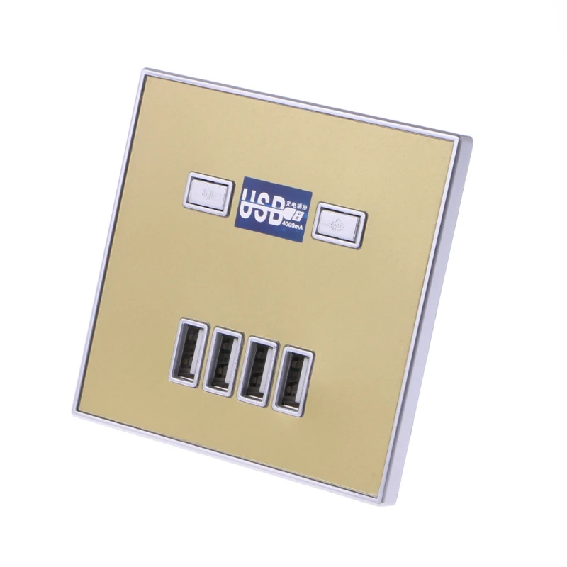 1 шт. 220 В 4A 86 Тип 4 USB порта настенный блок питания адаптер зарядное устройство