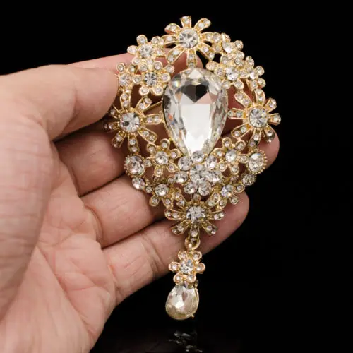 Брошь в форме цветка свадебное украшение винтажный стиль броши для невесты букет