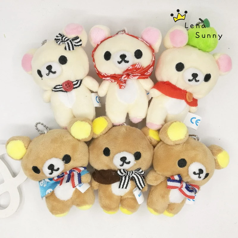 50 шт./лот Kawaii шарнирный рилаккума медведь плюшевая игрушка 10 см маленький мишка