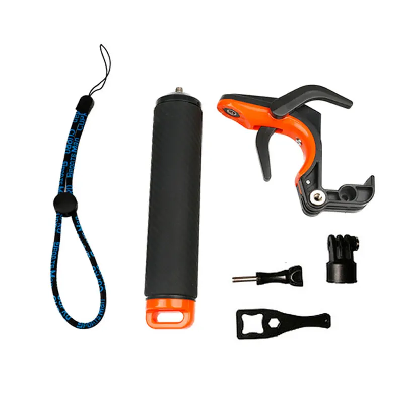 Hand Grip Водонепроницаемый купол Порты и разъёмы для экшн-Камеры GoPro Hero 7/6/5 Black Label Divng набор Водонепроницаемый Корпус чехол прозрачная купольная крышка для Аксессуары для камеры Gopro 5 - Цвет: Hand Grip