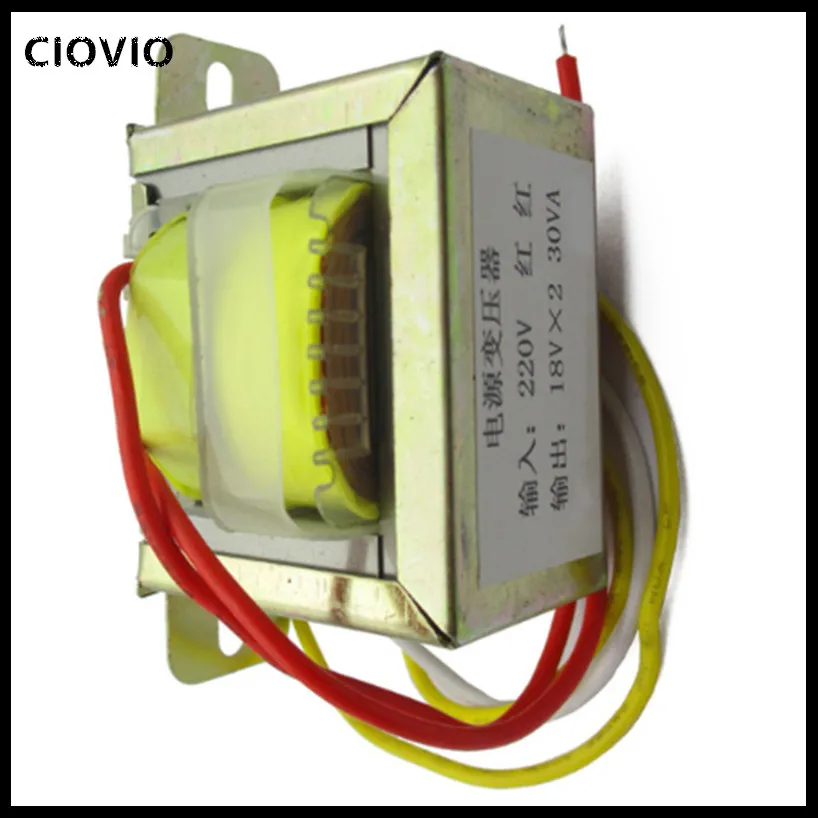 Двойной трансформатор CIOVIO 30 Вт 18 в 2*18 вход силового трансформатора 220 В 50 Гц/выход