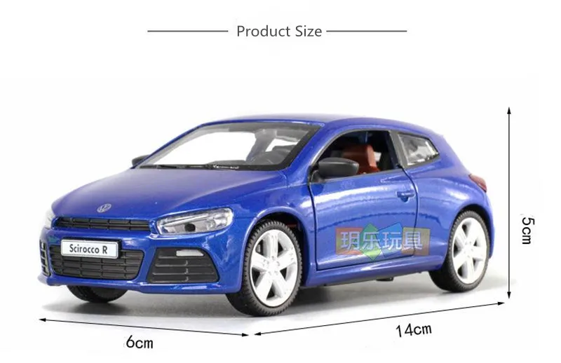 Высокая модель симуляции Volkswagen 1: 32 масштаб сплав оттягивает назад игрушечные