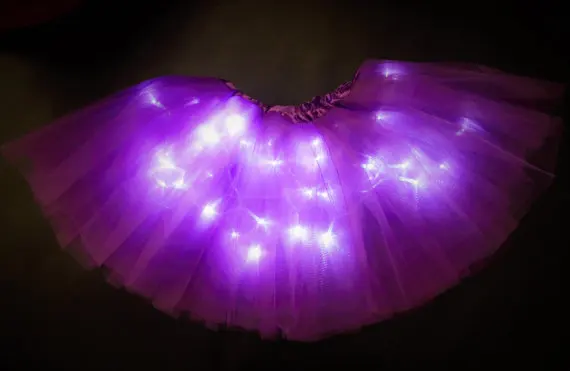 

New arrival rave club brithday led lights tutu skirt fro girls