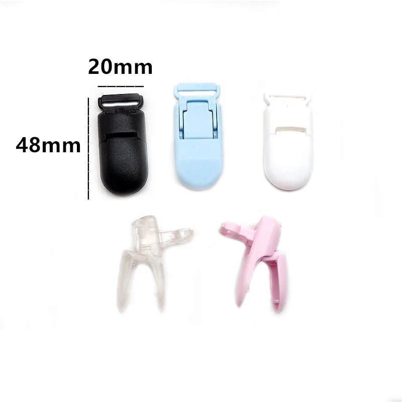 Chenkai 10PCS 15mm Plastic Baby Pacifier Clips Soother Nipple Clip Transparent For DIY Infant Teething Chain | Мать и ребенок