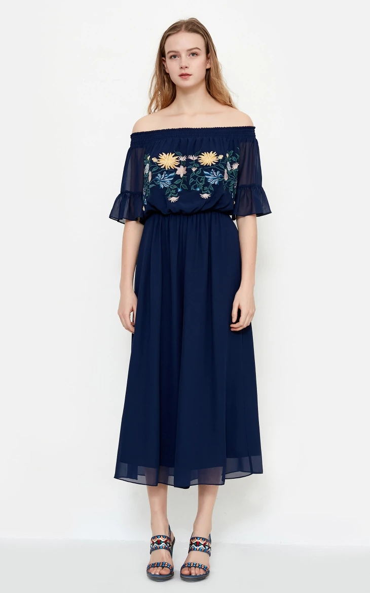 Vero Moda женский свободный комбинезон с вырезом лодочкой и вышивкой | 318144506