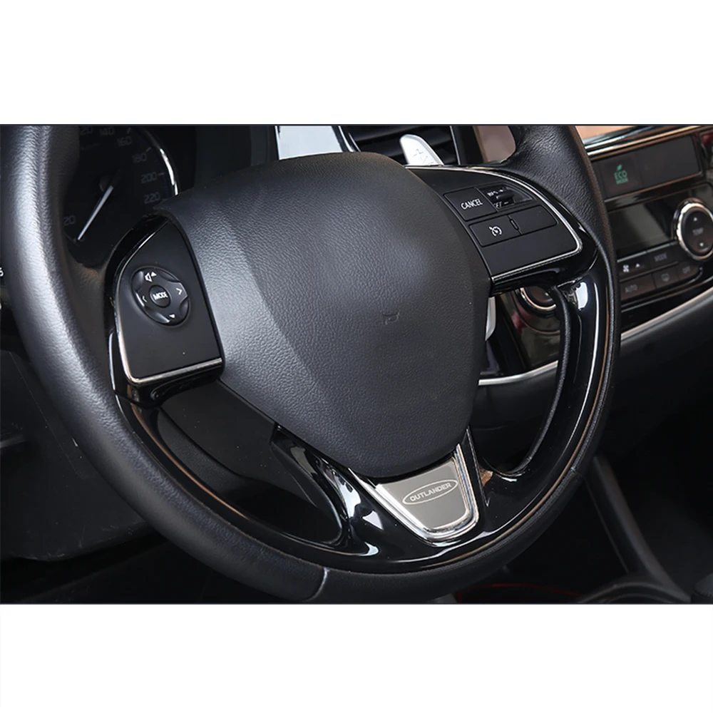 Стальные блестки на руль автомобиля чехол наклейка для Mitsubishi Outlander 2013 2014 2015 2016