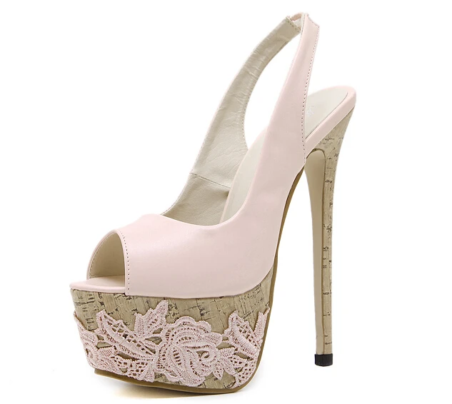 2017 Летняя Мода Женщины Сандалии Открытым Носком Супер Высокие Каблуки Свадебные