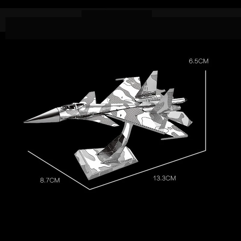 Nanyuan 3D металлическая головоломка Su-34 модель истребителя DIY лазерная резка сборка головоломки игрушки настольные украшения подарок для проверки