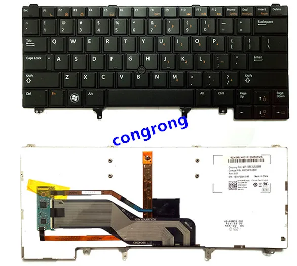 С нами джойстик черный новый английский Клавиатура ноутбука для DELL E6420 E5420 E5430 E6220