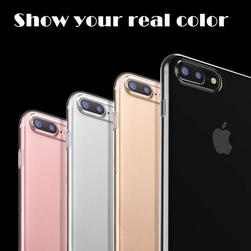 Чехлы TIEGEM для телефонов iPhone 7 8 6 6S Plus чехол прозрачный силиконовый из ТПУ X 5 5s SE и