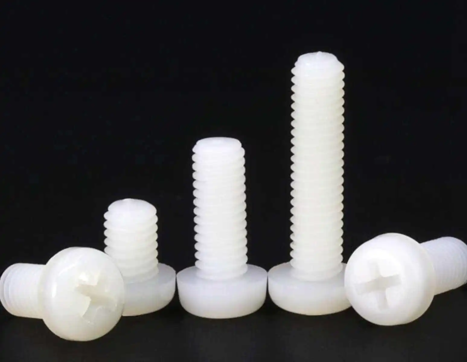 

20pcs M6*1.0 8/10/12/15/20/25/30/35/40/45/50mm Full Nylon Phillips Cross Pan Head Machine Screws