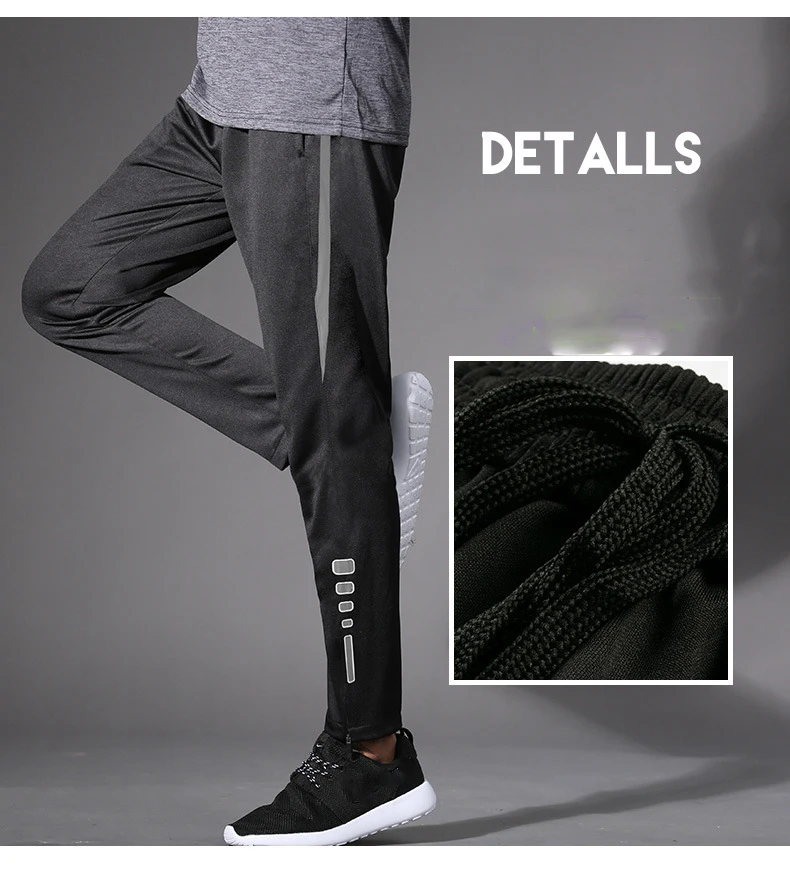 Sports soccer pant men's summer thin section running pants fitness training football pants quick-drying breathable loose casual
