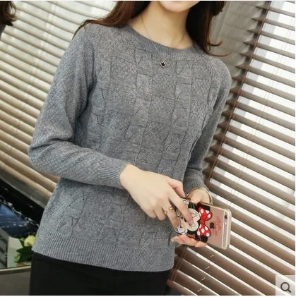 Женский кашемировый вязаный свитер большого размера пуловер для зимы 2019 |