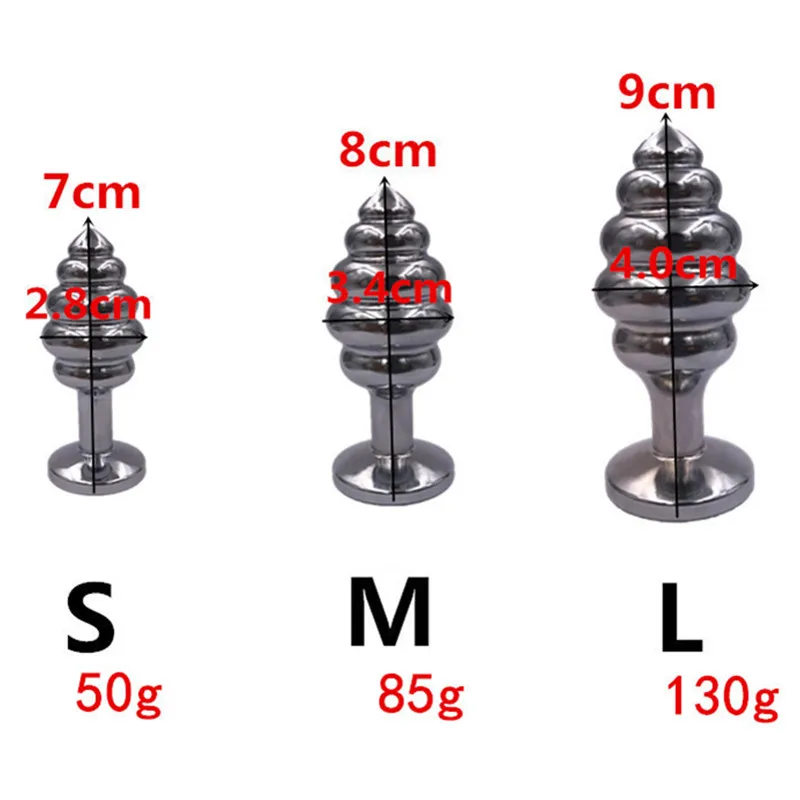 Анальная пробка из нержавеющей стали 40 см для женщин и мужчин H8-219C | Красота