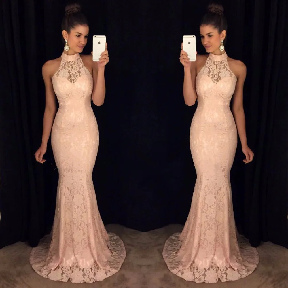 

Charming Mermaid Lace Prom Dresses 2021 vestidos de fiesta de noche Floor Length Special Occasion Dress Formal Evening Gowns