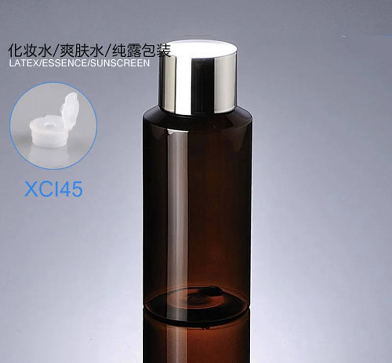 

300pcs/lot Wholesale NEW 150ML PET bottles with inside plug Lotion Bottle,Cosmetic plastic bottles with Silver caps