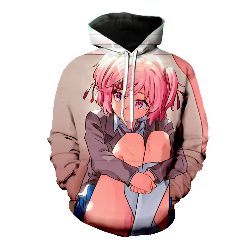LIASOSO, Забавный 3D принт, для женщин, новинка, для мужчин,, аниме, doki, милый, длинный рукав, homme, Harajuku, толстовки, худи, модная, D879