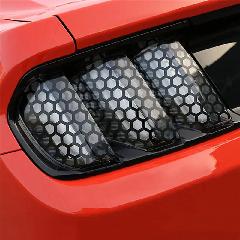 6 шт./компл. ПВХ экстерьер автомобиля задний фонарь Крышка лампы соты