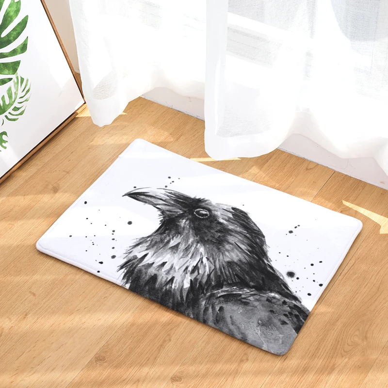 Домашний декор птицы 2 принт нескользящий коврик для спальни Гостиная Украшение