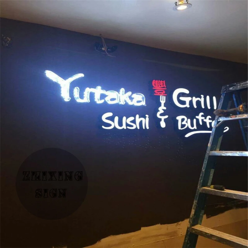 

Factoy Outlet Outdoor Acrylic front light LED advertising signage