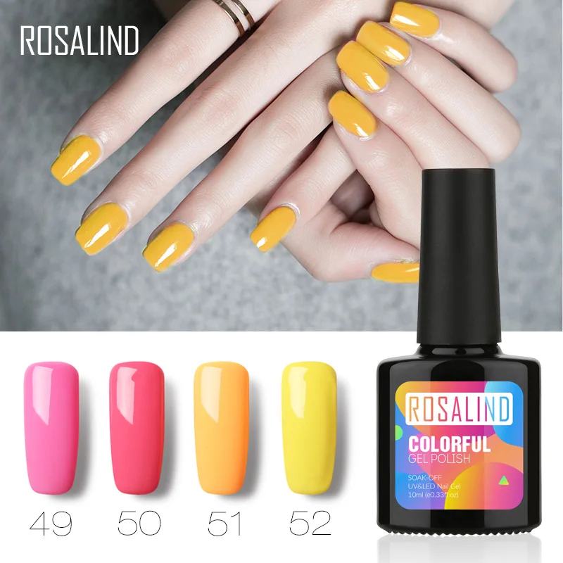 ROSALIND гель 1S P + черная бутылка 10 мл чистый цвет 58 цветов 31 Гель лак для ногтей УФ