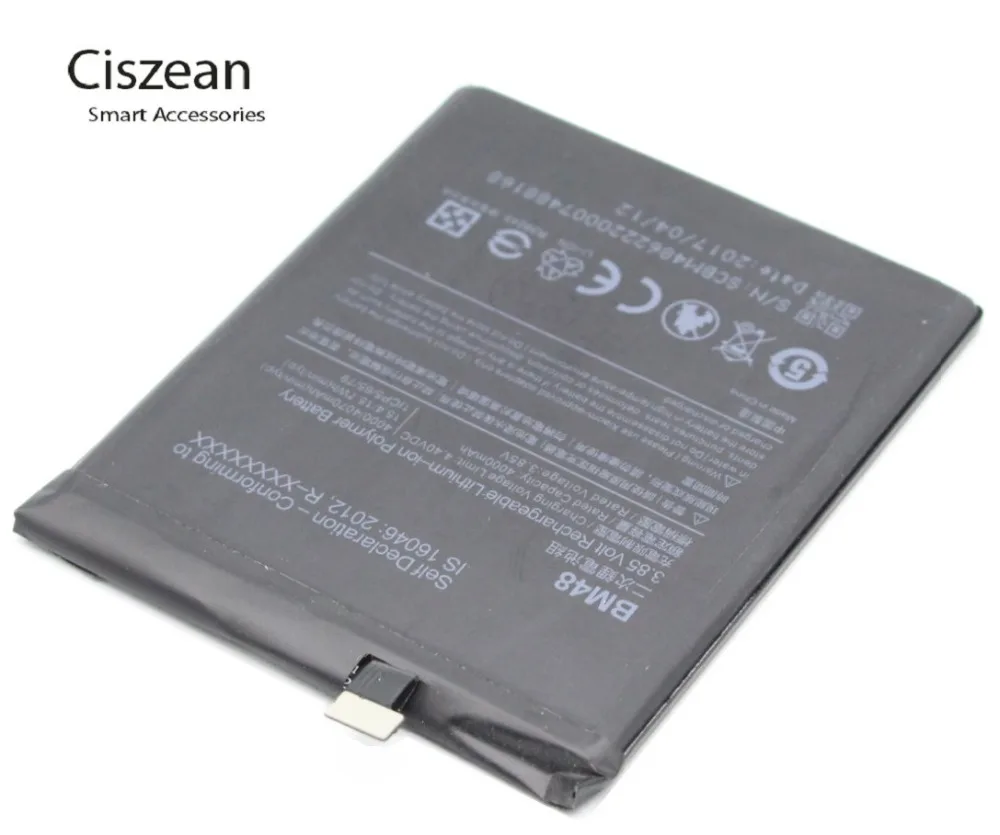 Ciszean 5 шт. 3 85 В 4000 мАч Втч BM48 BM 48 Сменный аккумулятор для Xiaomi Mi Note 2|battery for|xiaomi 4000mah4000mah